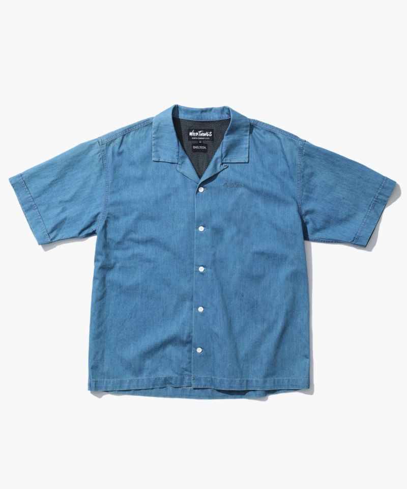 シェルテックデニムオープンカラーシャツ｜SHELTECHDENIMOPENCOLLARSHIRT＜USED＞