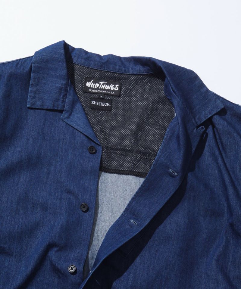 シェルテックデニムオープンカラーシャツ｜SHELTECHDENIMOPENCOLLARSHIRT＜USED＞