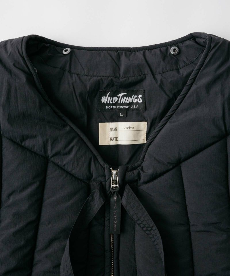 77CIRCA×WILDTHINGS】 フーデッドパディングライフベスト ロング