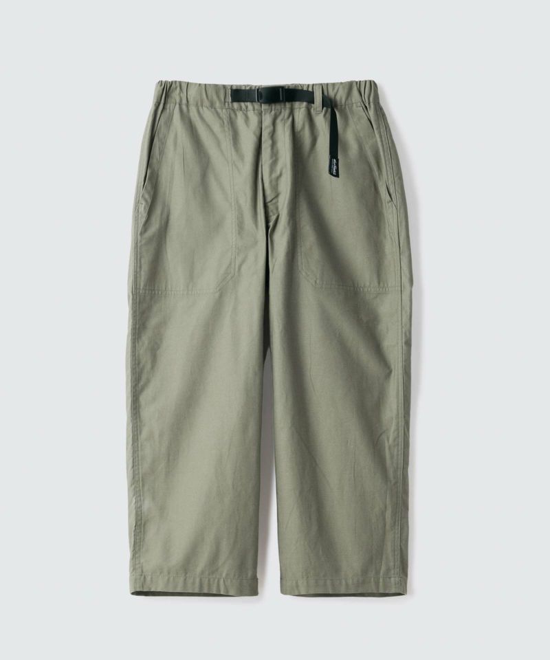 ライト バックサテン クロップドパンツ│LIGHTBACKSATIN CROPP＜OLIVE＞