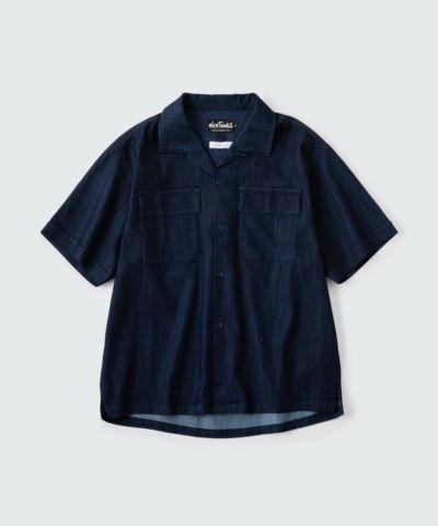 [WILD THINGS ワイルドシングス] S/Sキャンプシャツ | S/S Camp SHIRT Black / M